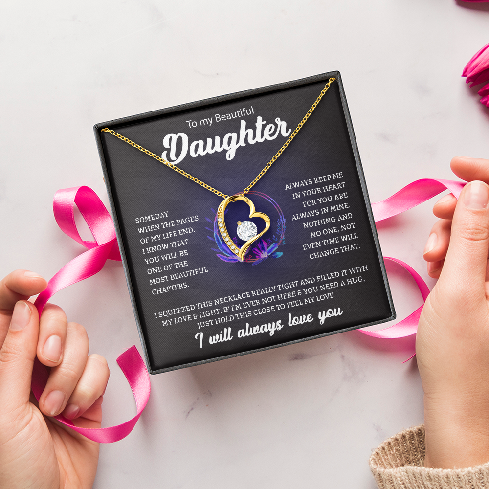 To My Beautiful Daughter | Forever Love Necklace