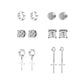 1-12 Pair Fashion Magnetic Clip Ear Stud Non Piercing Earrings Fake Earrings Gift for Men Women Jewelry