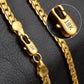 18K Gold/Silver Color 6mm Full Sideways Necklace Chain