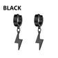 1 Pairs Punk Stainless Steel Stud Earrings Black Earrings Set For Men Women Vintage Hip Hop Piercing Ear Jewelry