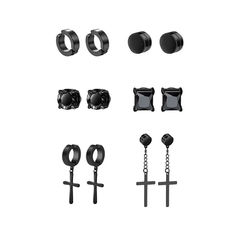 1-12 Pair Fashion Magnetic Clip Ear Stud Non Piercing Earrings Fake Earrings Gift for Men Women Jewelry