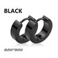 1 Pairs Punk Stainless Steel Stud Earrings Black Earrings Set For Men Women Vintage Hip Hop Piercing Ear Jewelry
