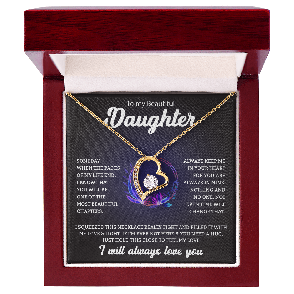 To My Beautiful Daughter | Forever Love Necklace