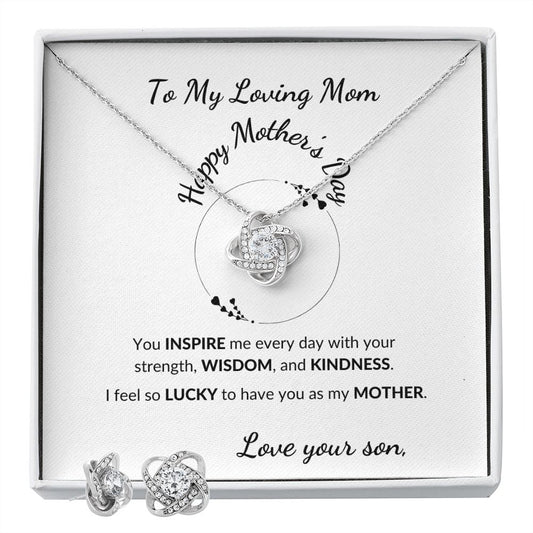 Love Knot Necklace- Happy Mother's Day FROM SON