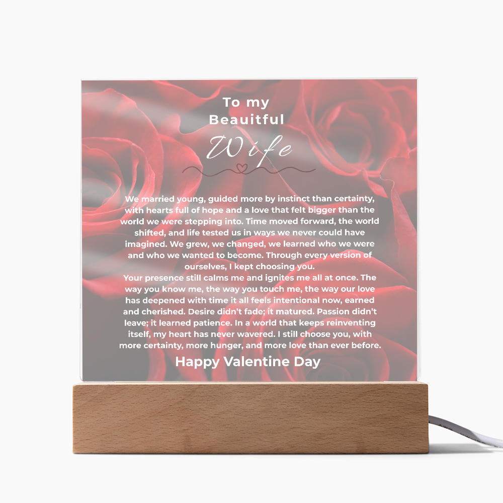 To my wife acrylic- valentine collection