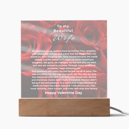 To my wife acrylic- valentine collection