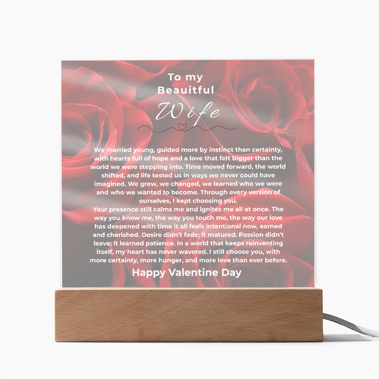 To my wife acrylic- valentine collection