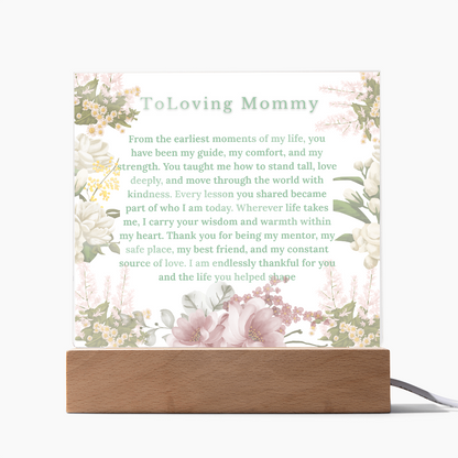 To my mommy acrylic- Dear mommy