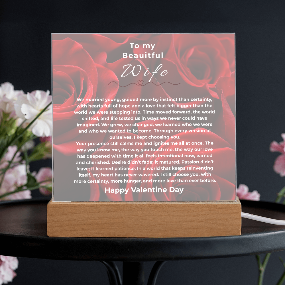 To my wife acrylic- valentine collection