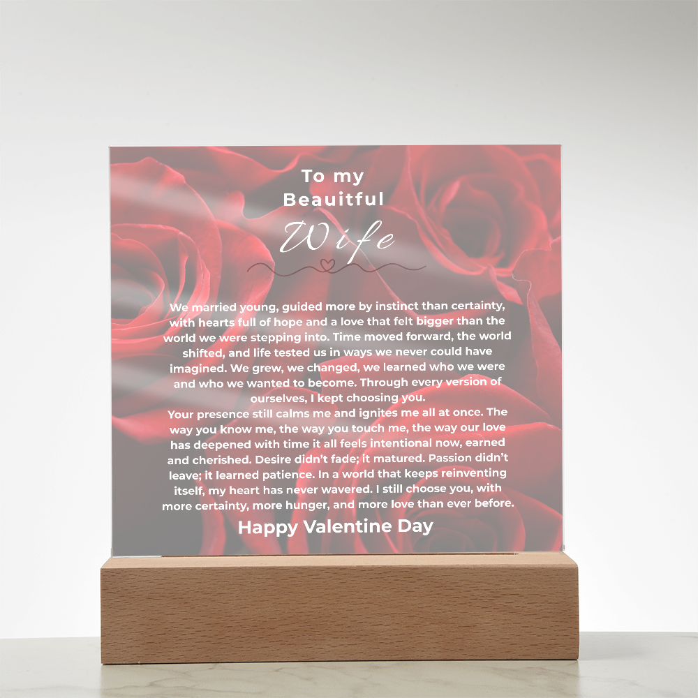 To my wife acrylic- valentine collection