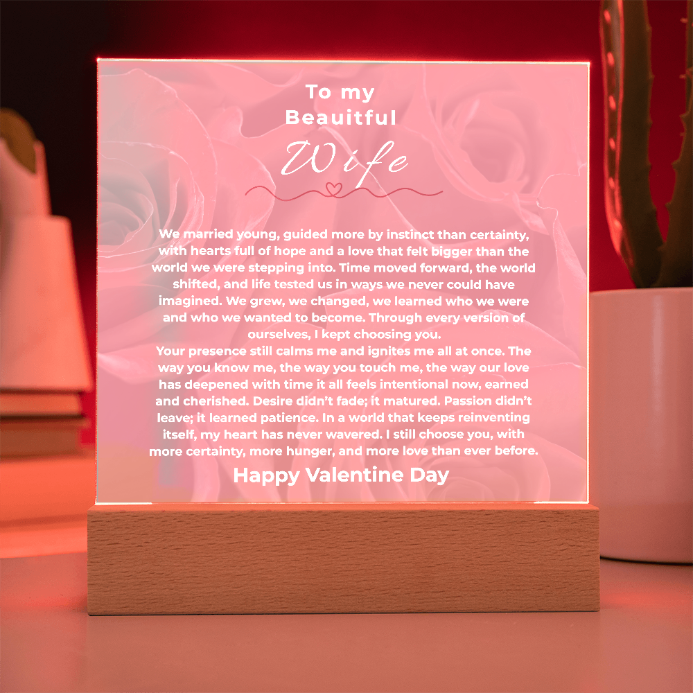 To my wife acrylic- valentine collection