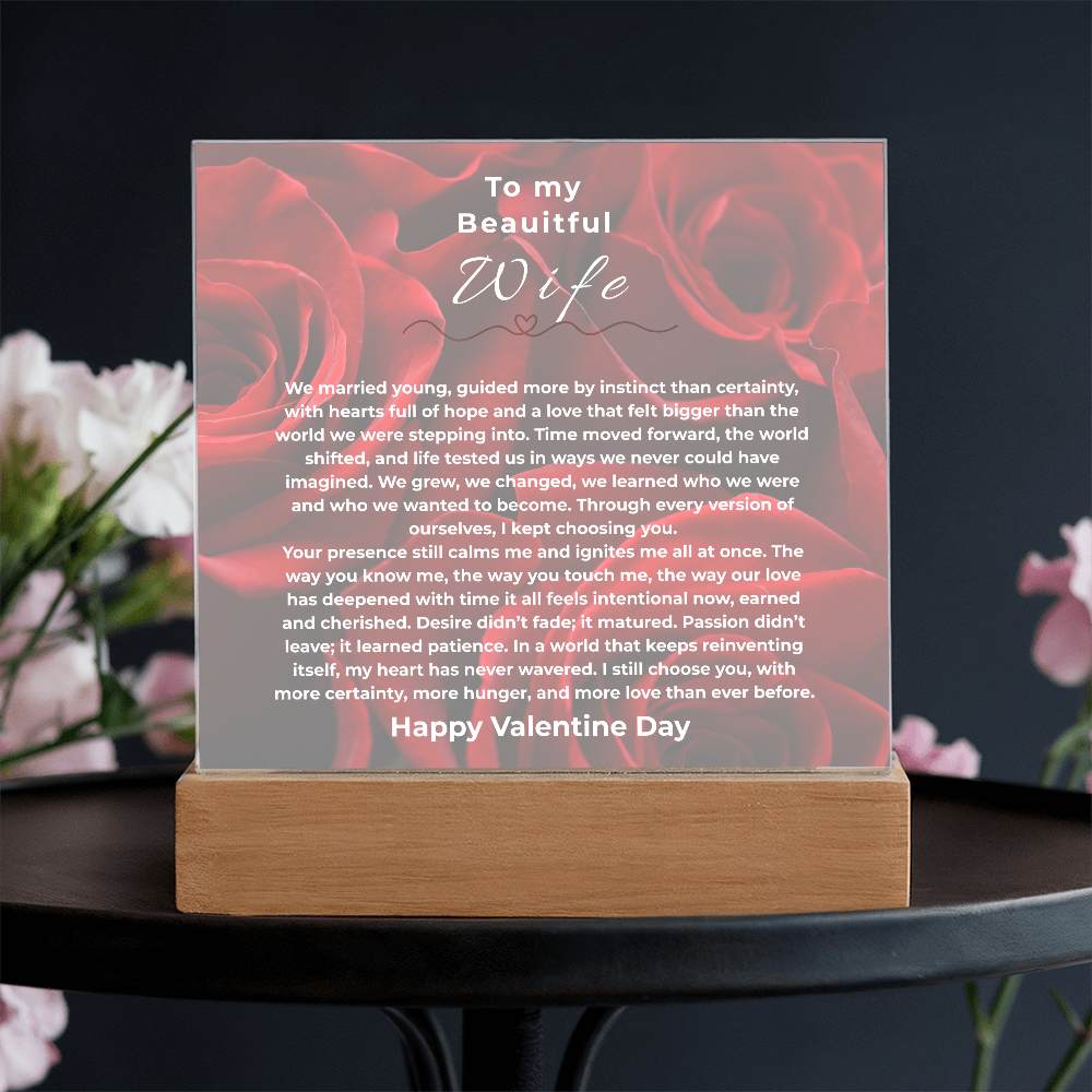 To my wife acrylic- valentine collection