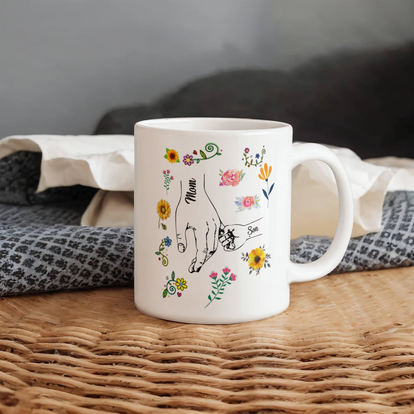 Mom & Son | White Ceramic Mug