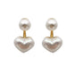 2 WOMEN'S Creative Minimalist Love Pearl Earrings