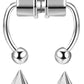 2Pcs or 5Pcs Magnet Nose Ring Stainless Steel Horseshoe Ring Nose Clip Non-pierced Nose Hoop Magnetic Nose Nail piercing nariz