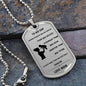 To my son from mom l  braver than you think l silver l dog tag