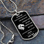 To my son from dad l Braver than you think l dog tag