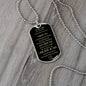 To My Son from dad- dog tag