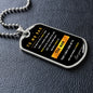 To my son l dog tag