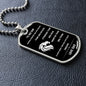 To my son from dad l Braver than you think l dog tag