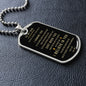 To my son from mom- dog tag