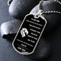 To my son from dad l Braver than you think l dog tag