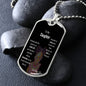 To my daughter from mom- dog tag