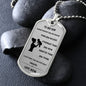 To my son from mom l  braver than you think l silver l dog tag