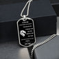 To my son from dad l Braver than you think l dog tag