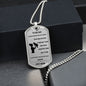 To my son from mom l  braver than you think l silver l dog tag