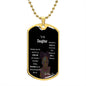 To my daughter from mom- dog tag