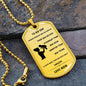To my son from mom l  braver than you think l silver l dog tag