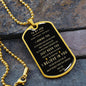 To my son from mom- dog tag