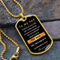 To my son l dog tag