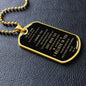 To my son from mom- dog tag
