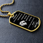 To my son from dad l Braver than you think l dog tag