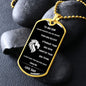 To my son from dad l Braver than you think l dog tag