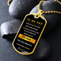 To my son l dog tag