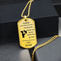 To my son from mom l  braver than you think l silver l dog tag