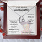 To my granddaughter from grandma- heart necklace
