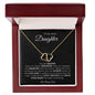 Everlasting Double Heart necklace- To my daughter from dad