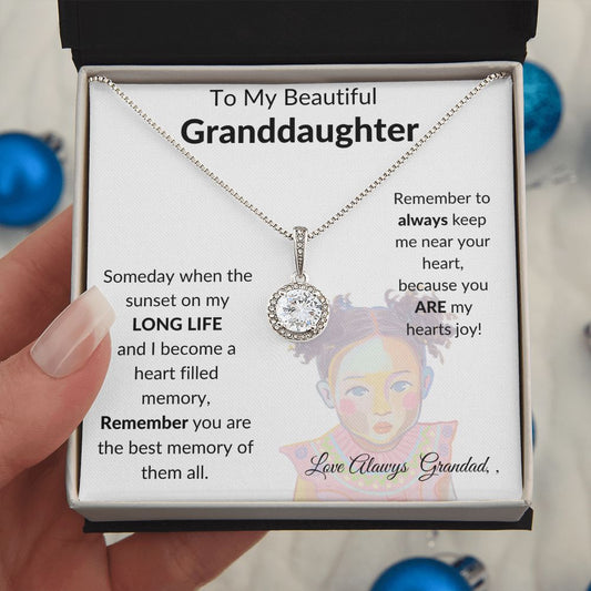 To my granddaughter- from grandpa necklace