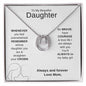To my beautiful daughter from mom- love necklace