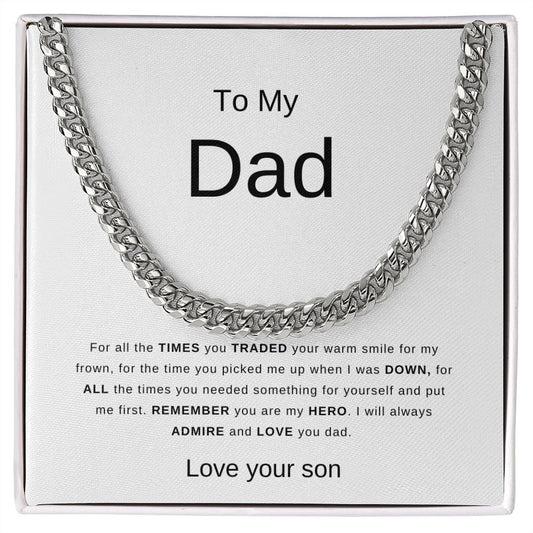 Cuban Link necklace- to dad from son