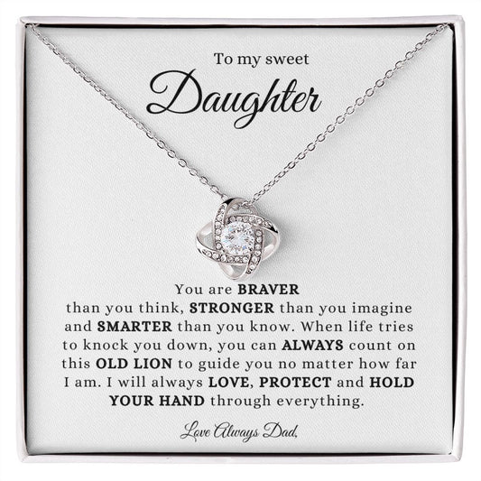 Love Knot Necklace- To my Daughter from dad