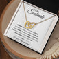 Interlock double heart necklace- to my soulmate