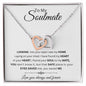 Interlock double heart necklace- to my soulmate