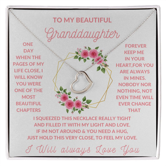 To my grand daughter- heart necklace