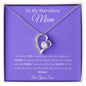 Forever heart necklace- to mom from son