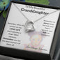To my granddaughter from grandma- heart necklace